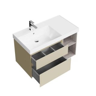 Тумба под раковину Kerama Marazzi Cubo CUB.90Lh\LIM левая 90 см лимо матовый/древесина